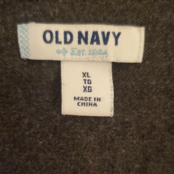 **Old Navy Gray Cardigan Sweater Open Front Long - Picture 2 of 3